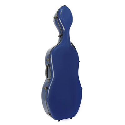 Fiberglas-Cello-schwerer Fall der natürlichen Größe dauerhafter mit Rad-blauer Farbe