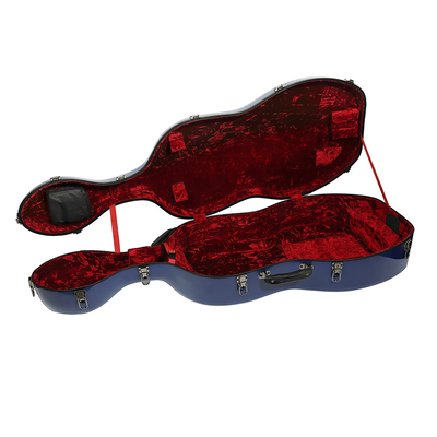 Blaue Farbdauerhafter Fiberglas-Cello-schwerer Fall mit Rad-Leichtgewichtler