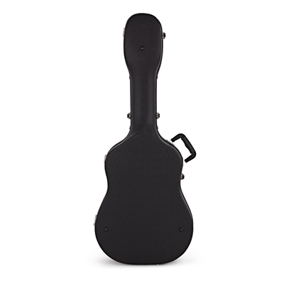 Schwarze des Akustikgitarre-schweren Falls der natürlichen Größe ABS mit aufgefüllten Schultergurten