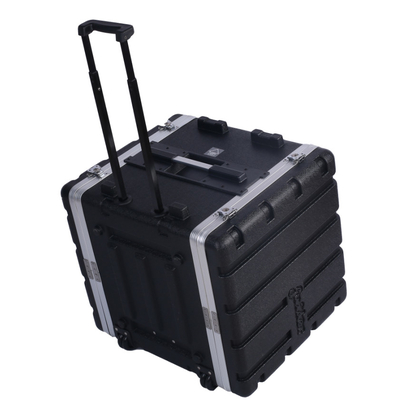 ABS 19&quot; Flug-Gestell-Berg-Kasten des Rollen-10U mit Rädern für DJ-Audio