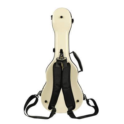 Antielfenbein-Farbe des druck-Fiberglas-Inhalts-Ukulele-schweren Falls