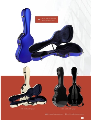 Antidruck-Fluglinien-Fiberglas-klassischer Gitarren-Kasten mit ledernen Griffen