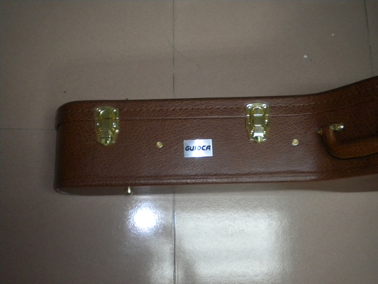 Brown Plywooden 38&quot; Hals-starkes Plüsch-Futter der Gitarren-Gestell-Rechtssachen-13cm
